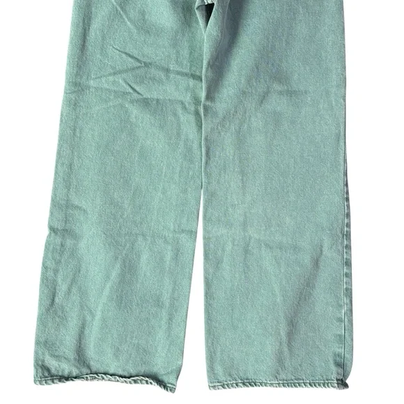 Urban Outfitters BDG High & Wide Jeans Baggy Barrel Skate Denim Mint Green 24 - Picture 5 of 15